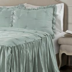 Best Pirce ✔️ The Gray Barn Lazy Acres Pintuck Ruffle 👗 Skirt Bedspread Set Ivory 🔔 -The Gray Barn Shop unnamed file 3422