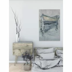 Best Pirce ⭐ The Gray Barn Handmade Gloomy Boat Print On Wrapped Canvas 🛒 -The Gray Barn Shop unnamed file 3464