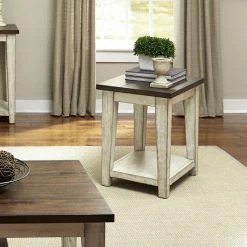 Best reviews of ❤️ The Gray Barn Lancaster Weathered Bark With White Hang Up Chair Side Table ❤️
