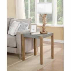 Outlet 🎁 The Gray Barn Enchanted Acre 21-inch Square Faux Concrete And Wood End Table 😍 -The Gray Barn Shop unnamed file 3495