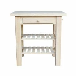 Cheapest ⭐ The Gray Barn Heavenly Winds Unfinished Solid Parawood Kitchen Island 👏