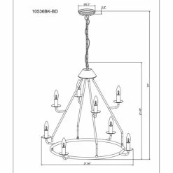 Buy 💯 The Gray Barn Highclere Farmhouse 8-light Wagon Wheel Chandelier - 27.56"x 27.56"x 21"-70" 💯 -The Gray Barn Shop unnamed file 3586