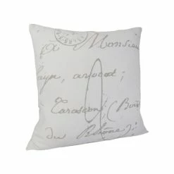 Hot Sale 🎁 The Gray Barn Red Rock 18-inch French Script Throw Pillow White 🌟