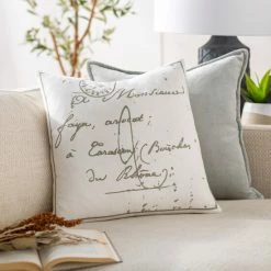 Hot Sale 🎁 The Gray Barn Red Rock 18-inch French Script Throw Pillow White 🌟 -The Gray Barn Shop unnamed file 3593