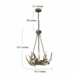 Top 10 🥰 The Gray Barn Windy Bracken Farmhouse Rustic Antler 3-Light Deer Chandelier - D19.7" * H19.7" ✔️ -The Gray Barn Shop unnamed file 3644