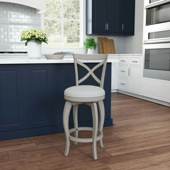 Best Sale π The Gray Barn Chatterly Wood Swivel Stool White And Beige π 5 Best Sale π The Gray Barn Chatterly Wood Swivel Stool White And Beige π - Image 3