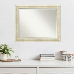 Best Sale 👍 The Gray Barn Wilset Large Country Style Whitewash Framed Wall Mirror - Large - 33 X 27-inch 🎁 -The Gray Barn Shop unnamed file 3679