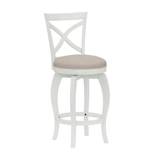 Best Sale π The Gray Barn Chatterly Wood Swivel Stool White And Beige π 9 Best Sale π The Gray Barn Chatterly Wood Swivel Stool White And Beige π - Image 7