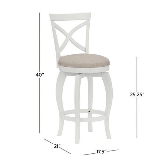Best Sale π The Gray Barn Chatterly Wood Swivel Stool White And Beige π 10 Best Sale π The Gray Barn Chatterly Wood Swivel Stool White And Beige π - Image 8