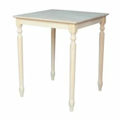 Best deal ✨ The Gray Barn Fairy Glen 30-inch Unfinished Turned Style Parawood Square Counter Height Dining Table 💯