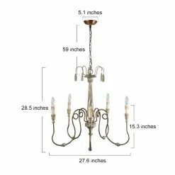 Buy 😉 The Gray Barn French Country Antique Luxury Chandeliers For Dining Room - D30" X H29" 😉 -The Gray Barn Shop unnamed file 3730