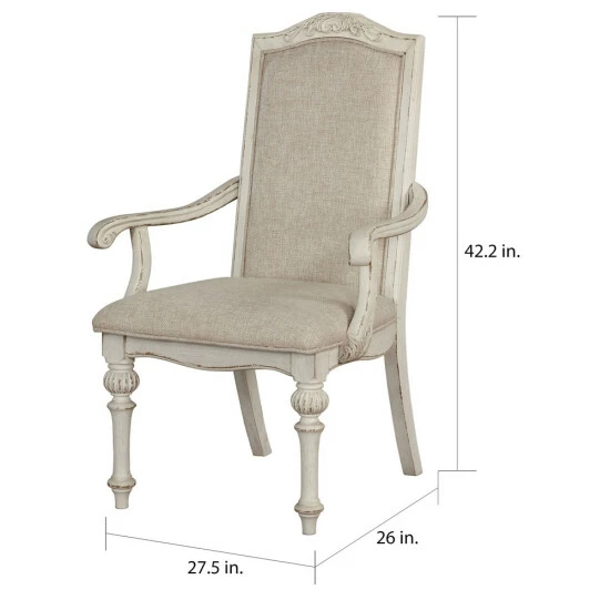 Budget β€οΈ The Gray Barn Caelum Farmhouse Antique White Arm Chairs (Set Of 2) π 7 Budget β€οΈ The Gray Barn Caelum Farmhouse Antique White Arm Chairs (Set Of 2) π - Image 5