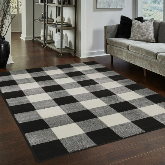 Best reviews of π The Gray Barn Told Gait Gingham Checker Area Rug Black/ivory π 3 Best reviews of π The Gray Barn Told Gait Gingham Checker Area Rug Black/ivory π