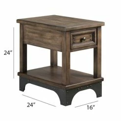 Best Sale ⌛ The Gray Barn Hatchery Gun Powder Grey 1-drawer Chairside Table 🌟 -The Gray Barn Shop unnamed file 3836