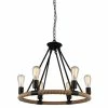 Budget 😉 The Gray Barn Crystal Crescent 6-light Rope/ Black Chandelier 👍