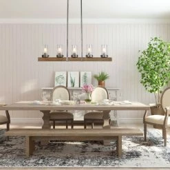 Best Sale 🤩 The Gray Barn 5-light Farmhouse Linear Chandelier Glass Kitchen Lights For Dining Room - L42.9 X W3.9"x H9.4" ❤️ -The Gray Barn Shop unnamed file 3946