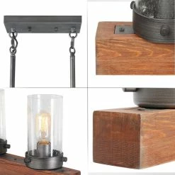 Best Sale 🤩 The Gray Barn 5-light Farmhouse Linear Chandelier Glass Kitchen Lights For Dining Room - L42.9 X W3.9"x H9.4" ❤️ -The Gray Barn Shop unnamed file 3949