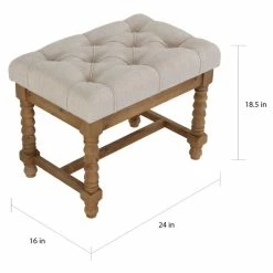 Outlet 😍 The Gray Barn Laurels Wooden Ottoman ⌛ -The Gray Barn Shop unnamed file 4018