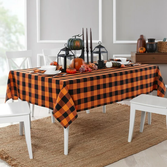 Discount π The Gray Barn Bunyan Fall Buffalo Check Tablecloth Black/orange π 7 Discount π The Gray Barn Bunyan Fall Buffalo Check Tablecloth Black/orange π - Image 5