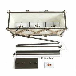 Outlet 🎉 The Gray Barn Flying Turtle 3-light Wood Kitchen Island Rectangular Burlap Chandelier Pendant - 25"x 8.25"x H10" ✨ -The Gray Barn Shop unnamed file 4058