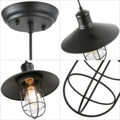 Budget 🛒 The Gray Barn Modern Farmhouse1-Light Metal Cage Pendant Lights For Kitchen Island 🎉 -The Gray Barn Shop unnamed file 4176