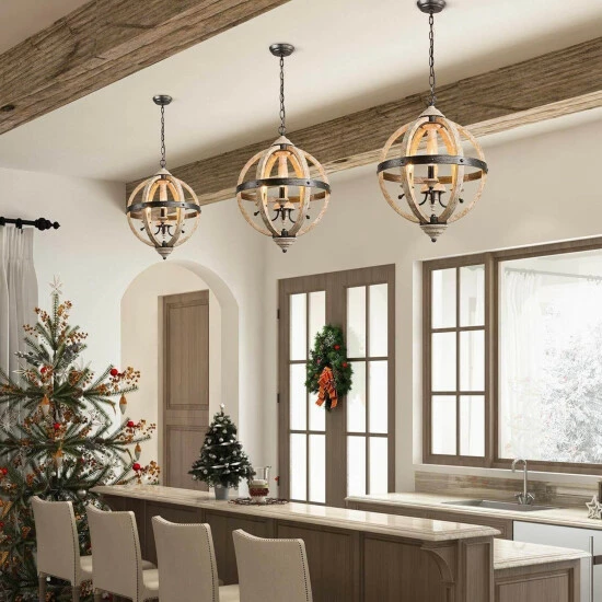 Best Sale π― The Gray Barn Farmhouse 3-Light Candle Globe Wood Chandelier For Dining Room Distressed Weathered Wood π₯° 3 Best Sale π― The Gray Barn Farmhouse 3-Light Candle Globe Wood Chandelier For Dining Room Distressed Weathered Wood π₯°