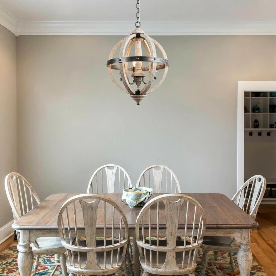 Best Sale π― The Gray Barn Farmhouse 3-Light Candle Globe Wood Chandelier For Dining Room Distressed Weathered Wood π₯° 4 Best Sale π― The Gray Barn Farmhouse 3-Light Candle Globe Wood Chandelier For Dining Room Distressed Weathered Wood π₯° - Image 2