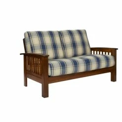 Top 10 ⌛ The Gray Barn Mercy Blue Plaid Mission-style Loveseat With Exposed Wood Frame ⌛ -The Gray Barn Shop unnamed file 4230