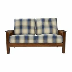 Top 10 ⌛ The Gray Barn Mercy Blue Plaid Mission-style Loveseat With Exposed Wood Frame ⌛ -The Gray Barn Shop unnamed file 4232