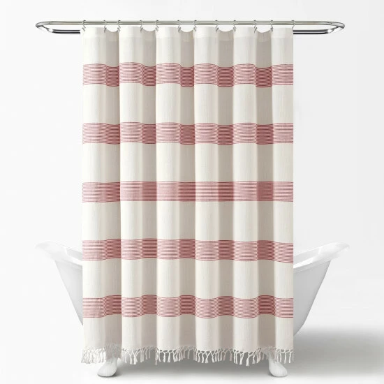 Wholesale π The Gray Barn Done Roamin Stripe Yarn Dyed Cotton Knotted Tassel Shower Curtain Navy βοΈ 8 Wholesale π The Gray Barn Done Roamin Stripe Yarn Dyed Cotton Knotted Tassel Shower Curtain Navy βοΈ - Image 6