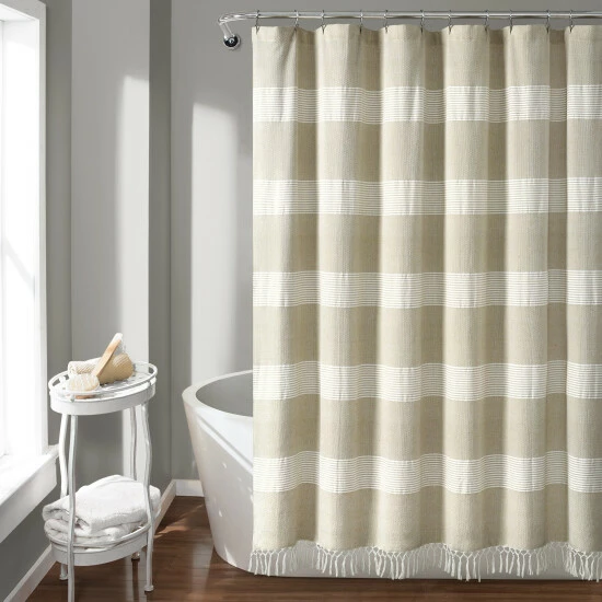 Wholesale π The Gray Barn Done Roamin Stripe Yarn Dyed Cotton Knotted Tassel Shower Curtain Navy βοΈ 9 Wholesale π The Gray Barn Done Roamin Stripe Yarn Dyed Cotton Knotted Tassel Shower Curtain Navy βοΈ - Image 7