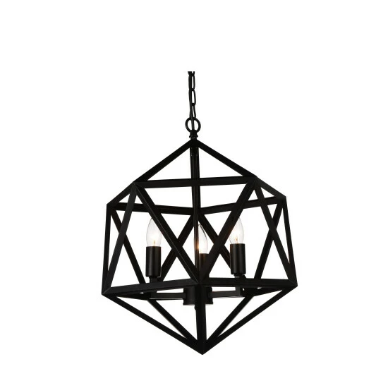 Budget π― The Gray Barn Bonnyview 3-light Geometric Chandelier With Black Finish π 3 Budget π― The Gray Barn Bonnyview 3-light Geometric Chandelier With Black Finish π