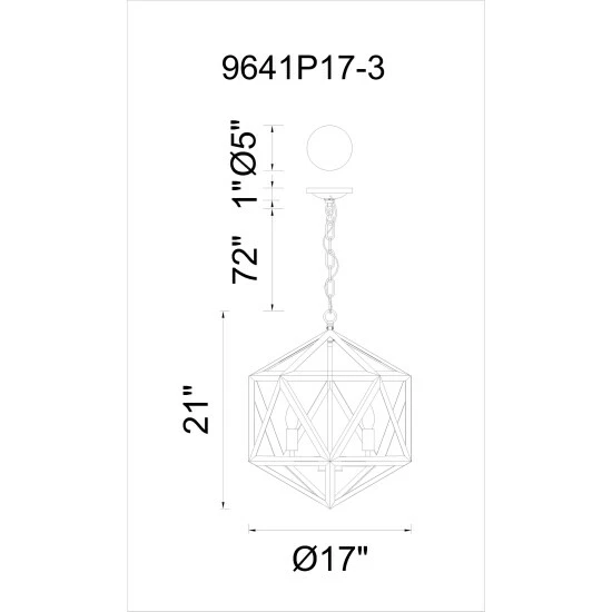 Budget π― The Gray Barn Bonnyview 3-light Geometric Chandelier With Black Finish π 4 Budget π― The Gray Barn Bonnyview 3-light Geometric Chandelier With Black Finish π - Image 2