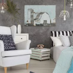 Hot Sale 🤩 The Gray Barn 'Barn And Silo II' Painting Print On Wrapped Canvas - Multi-color 🥰 -The Gray Barn Shop unnamed file 4319