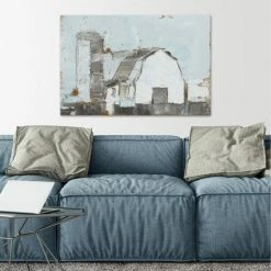 Hot Sale 🤩 The Gray Barn 'Barn And Silo II' Painting Print On Wrapped Canvas - Multi-color 🥰 -The Gray Barn Shop unnamed file 4320