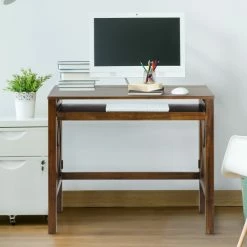 Best Sale ✔️ The Gray Barn La Vida Pull-out Tray Folding Desk Espresso 😀