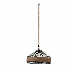 Promo 🔥 The Gray Barn Cocklebur 1-light Rope Chandelier With Black Finish 😍