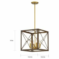 Best Sale ✨ The Gray Barn Highclere Vintage 4-light Cage Chandelier - 14.5"x14.5"x14"-52" 🎉 -The Gray Barn Shop unnamed file 4370