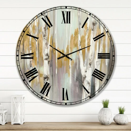 Outlet π The Gray Barn Jartop 'Silver And Yellow Birch Forest II' Oversized Metal Clock β 10 Outlet π The Gray Barn Jartop 'Silver And Yellow Birch Forest II' Oversized Metal Clock β - Image 8