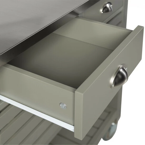 Hot Sale π The Gray Barn White Squirrel Grey Wood Kitchen Cart π 6 Hot Sale π The Gray Barn White Squirrel Grey Wood Kitchen Cart π - Image 4