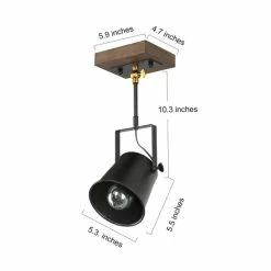 Best Sale ❤️ The Gray Barn Hickory Place Wood Ceiling Track Lighting Spotlights 1-light Track Lights - L6"xW4.75"xH13.5" 🎉 -The Gray Barn Shop unnamed file 4412