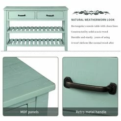 Flash Sale ❤️ The Gray Barn Wayside Retro Console Entryway Table With Drawers And Shelves Antique Blue 🎉 -The Gray Barn Shop unnamed file 4422