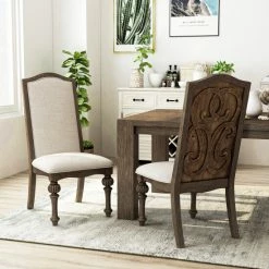 Best deal 😍 The Gray Barn Cornerways Rustic Ivory Fabric Side Chairs (Set Of 2) 🌟