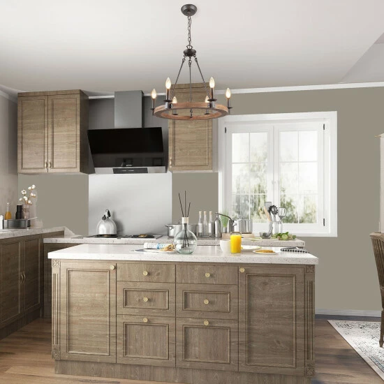 Coupon π The Gray Barn Modern Industrial 6-Light Wagon Wheel Wood Chandelier For Dining Room π 6 Coupon π The Gray Barn Modern Industrial 6-Light Wagon Wheel Wood Chandelier For Dining Room π - Image 4