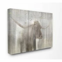 Buy 💯 The Gray Barn Distressed Rustic Bull Canvas Wall Art - Multi-Color 🥰
