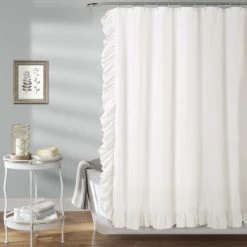 Brand new 🥰 The Gray Barn 🐕 Dogwood White Shower Curtain 🔔