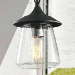 Best Pirce ✔️ The Gray Barn Dairy Air 1-light Outdoor Pendant Hanging Porch-light - D6.25"xH9.4" ✨