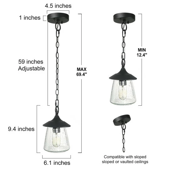 Best Pirce ✔️ The Gray Barn Dairy Air 1-light Outdoor Pendant Hanging Porch-light - D6.25"xH9.4" ✨ 9 Best Pirce ✔️ The Gray Barn Dairy Air 1-light Outdoor Pendant Hanging Porch-light - D6.25"xH9.4" ✨ - Image 7