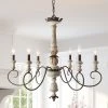 Promo 😍 The Gray Barn Windy Bracken French Country Retro White Chandelier - D31''*H28'' 😀