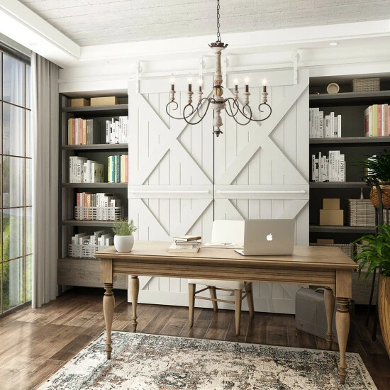 Promo π The Gray Barn Windy Bracken French Country Retro White Chandelier - D31''*H28'' π 4 Promo π The Gray Barn Windy Bracken French Country Retro White Chandelier - D31''*H28'' π - Image 2